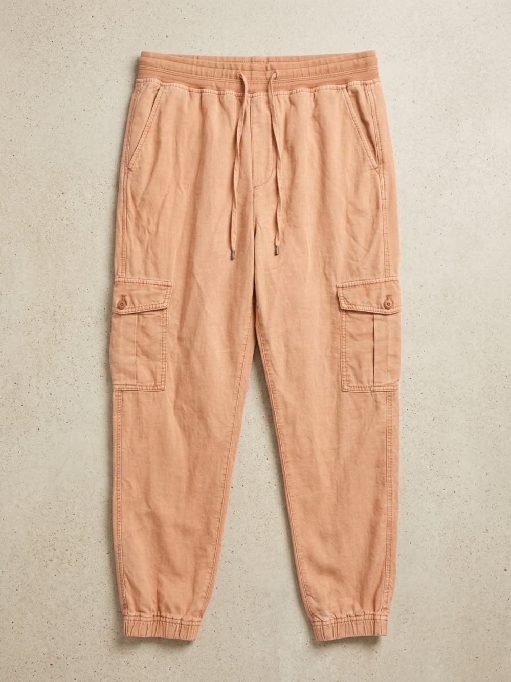 GAP Women's Cotton Cargo Joggers in Peach